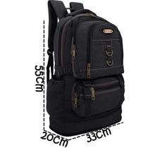 Mochila Notebook 15 Lona Fundo Expansível Camping Grande