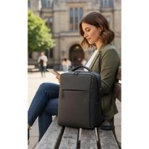 Mochila Notebook 30L Resistente - Preta - Prática Viagem