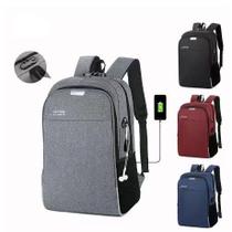 Mochila notebook Anti furto e Anti-roupo com Cadeado e Entrada Fone de ouvido e USB