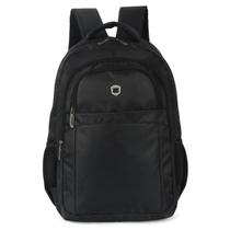 Mochila Notebook até 17" Masculina Preta com 3 Compartimentos e Bolsos Laterais - Polo King - Mochila Notebook até 17" Masculina Preta com 3 Compartimentos e Bolsos Laterais - Polo King -