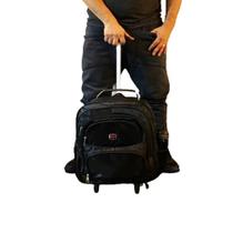 Mochila notebook carrinho resistente reforçada alça rodinha Ptrix