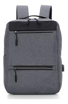 Mochila Notebook Executiva Usb Masculino Feminina - Cinza