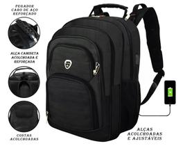 Mochila Notebook Impermeável Reforçada USB Trabalho Faculdade Universidade Escola Mochila Notebook Impermeável Reforçada USB Trabalho Faculdade Universidade Escola