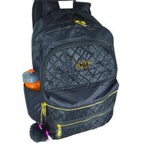 Mochila Notebook Juvenil Escolar + Pompom M4260 Preto