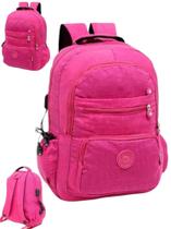 Mochila Notebook Juvenil Feminino Escolar Trabalho Com Saida Usb E Fone