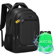 Mochila Notebook Masculina Feminina Reforçada Com Capa de Chuva Escolar Faculdade Viagens Bolso Antifurto Cadeado Saida USB