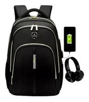 Mochila Notebook Masculina Feminina Usb-fone Executiva Top