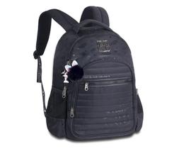 Mochila Nylon com Estampa Holográfica 17,5" - Clio Coleção 2025