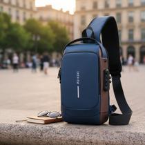 Mochila Ombro Transversal Peito Sling Impermeável Crossbody