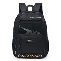 Mochila Onbongo Masculina Juvenil Passeio Casual Escolar Preta Espaçosa
