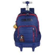 Mochila One Piece Rodinhas Juvenil Meninos Escolar Passeio Cor:Azul