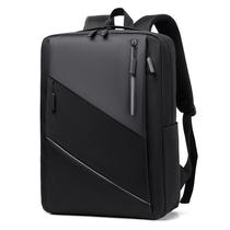 Mochila Oxford impermeável para homens para laptop de 16 polegadas preta