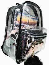 Mochila P/ Enfermagem 100% Transparente + Chaveiro