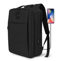 Mochila P/ Notebook Com Usb e Bolso em X Feminina e Masculina Impermeável