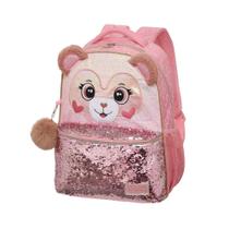 Mochila Pacific Pack Me Urso Teddy Bear Orelhas 3D Rosa
