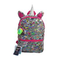 Mochila Paetê Unicórnio Lantejoulas Converter Urbano Casual Mochila Paetê Unicórnio Lantejoulas Converter Urbano Casual