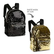 Mochila paetes dupla face bolsa feminina muda de cor teen Mochila paetes dupla face bolsa feminina muda de cor teen