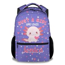 Mochila PAKKITOP Custom Axolotl 16 Kawaii para crianças e meninas Mochila PAKKITOP Custom Axolotl 16 Kawaii para crianças e meninas