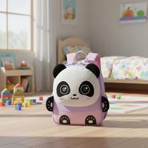 Mochila Panda 3d Infantil Pequena De Costas Escolar Passeio - Mochila Panda 3d Infantil Pequena De Costas Escolar Passeio -