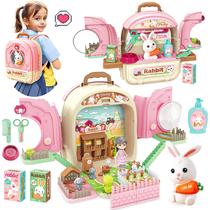 Mochila para animais de estimação SMILESSKIDDO Toy Rabbit Role Play Set Mochila para animais de estimação SMILESSKIDDO Toy Rabbit Role Play Set