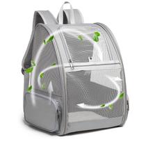 Mochila para animais de estimação Texsens para cães pequenos, gatos, cinza claro