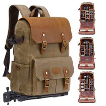 Mochila para câmera JAEP resistente às intempéries em tela encerada de 473 ml Mochila para câmera JAEP resistente às intempéries em tela encerada de 473 ml