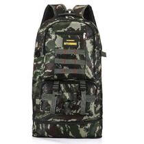 Mochila para Camping Impermeável Camuflada 50L com Vários Compartimentos Verde Mochila para Camping Impermeável Camuflada 50L com Vários Compartimentos Verde