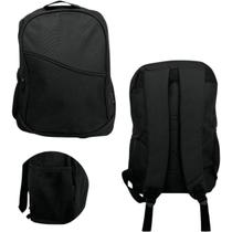 Mochila Para Escola Faculdade Bolsa Resistente Basica para Notebook All Black com Bolso Lateral - Rocie