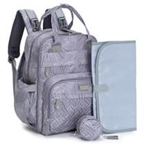 Mochila para Fraldas BabbleRoo Baby Essentials - Estampa Grey Swirls Mochila para Fraldas BabbleRoo Baby Essentials - Estampa Grey Swirls
