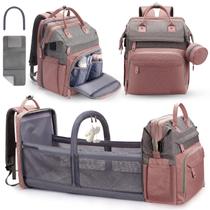Mochila para Fraldas DERJUNSTAR Grande e Impermeável - Rosa Mochila para Fraldas DERJUNSTAR Grande e Impermeável - Rosa