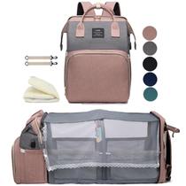 Mochila para Fraldas Houscly com Trocador - Rosa