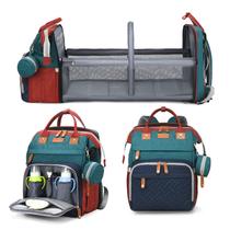 Mochila para fraldas Jeryswet, grande porta USB impermeável