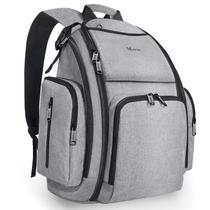 Mochila para fraldas Mancro Large Impermeável Cinza 0,85 kg