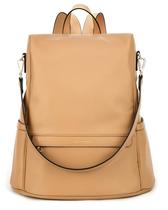 Mochila para fraldas MIA + SOPHIA Leather com trocador marrom