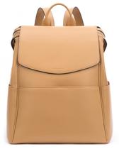 Mochila para fraldas MIA + SOPHIA Leather com trocador marrom