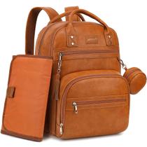 Mochila para fraldas ROSEGIN Vegan Leather Impermeável Marrom Mochila para fraldas ROSEGIN Vegan Leather Impermeável Marrom