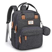 Mochila para fraldas RUVALINO Multifuncional Impermeável Cinza