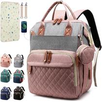 Mochila para Fraldas SHITIESHOU - Para Bebês - Rosa