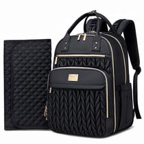 Mochila para Fraldas Tealari - Impermeável e Estiloso - Preta