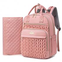 Mochila para fraldas Tealari Stylish Waterproof Travel Pink