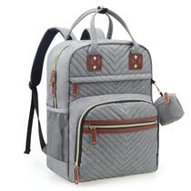 Mochila para fraldas Tuwubi Baby Essentials impermeável cinza