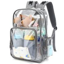 Mochila para fraldas Yusudan Clear Grey 29x13x41 cm