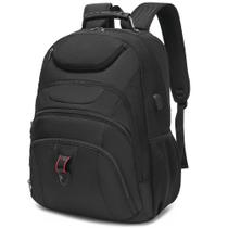 Mochila para laptop Boavan Extra Large 37L para homens 18,4" preta