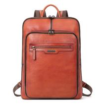 Mochila para laptop CLUCI em couro curtido vegetal de 15,6 polegadas Mochila para laptop CLUCI em couro curtido vegetal de 15,6 polegadas