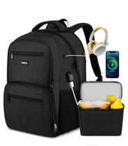 Mochila para laptop de 17,3" com refrigerador isolado preto Mochila para laptop de 17,3" com refrigerador isolado preto