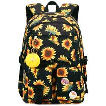 Mochila para laptop esconde bolsa escolar de 16 polegadas para meninas Sun Flower
