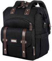 Mochila para laptop FALANKO para mulheres 17,3" com porta USB preta Mochila para laptop FALANKO para mulheres 17,3" com porta USB preta