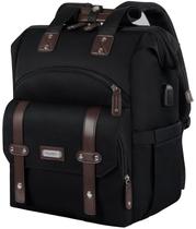 Mochila para laptop FALANKO para mulheres de 15,6" com porta USB preta Mochila para laptop FALANKO para mulheres de 15,6" com porta USB preta