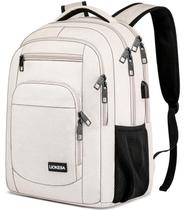 Mochila para laptop Liokesa Beige resistente à água de 15,6" unissex Mochila para laptop Liokesa Beige resistente à água de 15,6" unissex