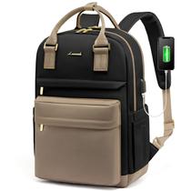 Mochila para laptop LOVEVOOK à prova d'água com porta USB de 15,6" para homens/mulheres